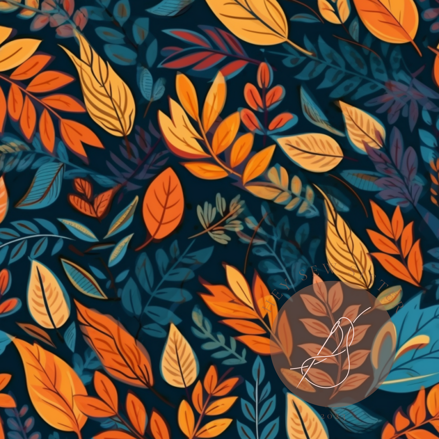 Autumn leave seamless pattern