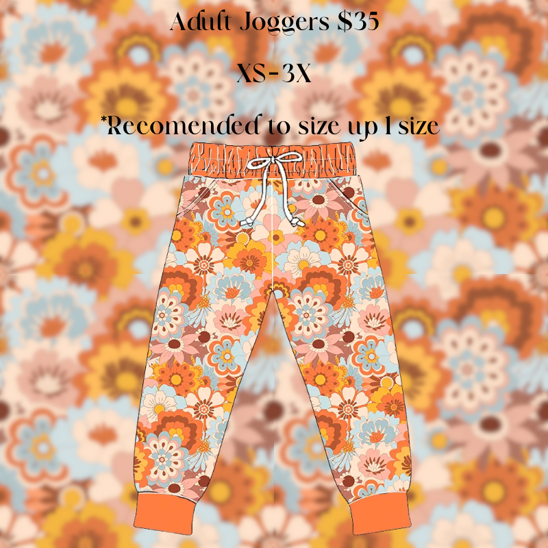 Flower Power Adult Joggers