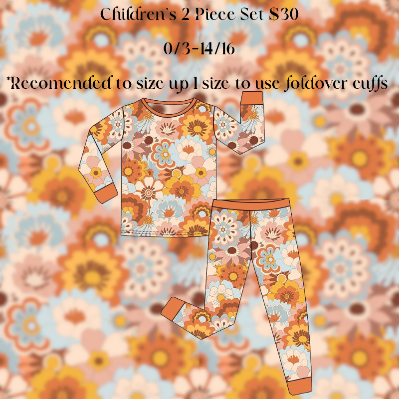 Flower Power 2 piece pj PREORDER