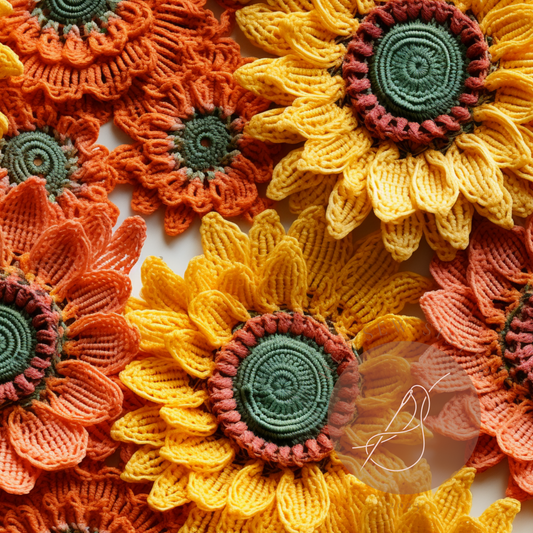 $1 file- Crochet Sunflower