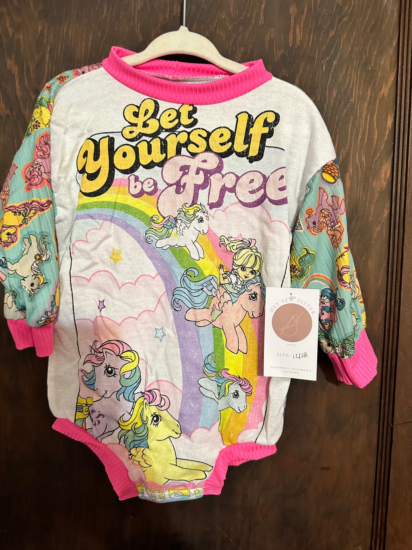 12/18 MLP Upcycle romper with snaps